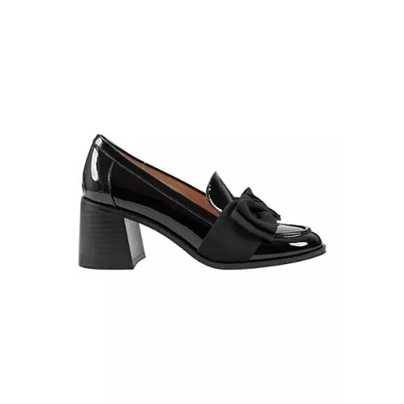 Bandolino Korrar Patent Bow Loafers Slip-On Faux Leather Black Size 11M NWOB - Picture 3 of 12